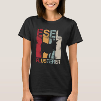 T-shirt Rétro âne chuchoteur propriétaire pack animaux