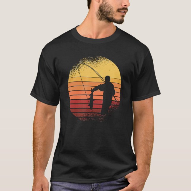 T-shirt Retro, angler, fisherman, deep, sea fisherman (Devant)