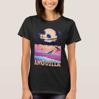 T-shirt Retro Anguilla Caribbean Souvenir Surf