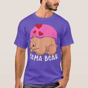 T-shirt Retro Animal Maman Famille Ours maman Ours maman O