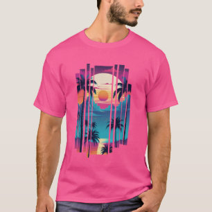 T-shirt Rétro Années 80 Années 90 Vaporwave Palmiers Couch