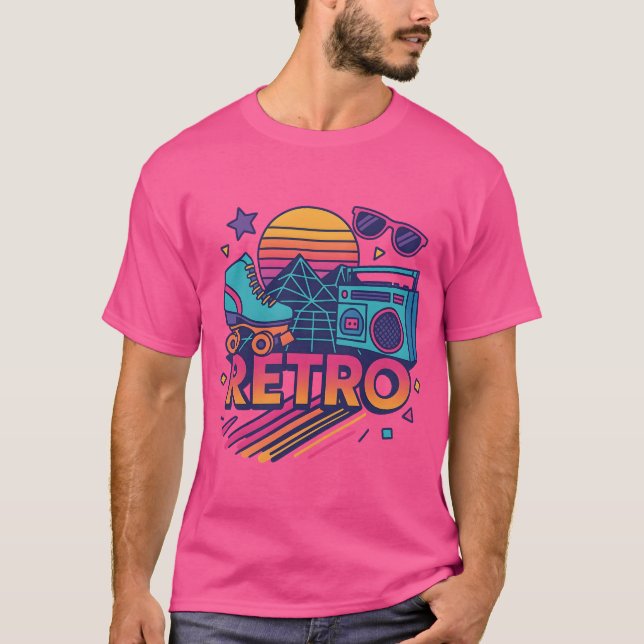 T-shirt Rétro Années 80 – Style Synthwave Vintage (Devant)