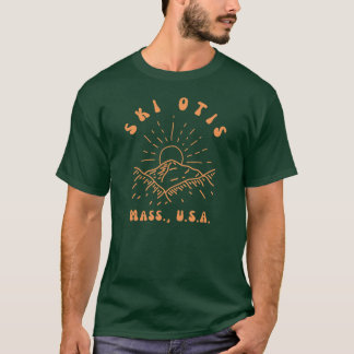 T-shirt Rétro Années Soixante Ski Otis Massachusetts Orang