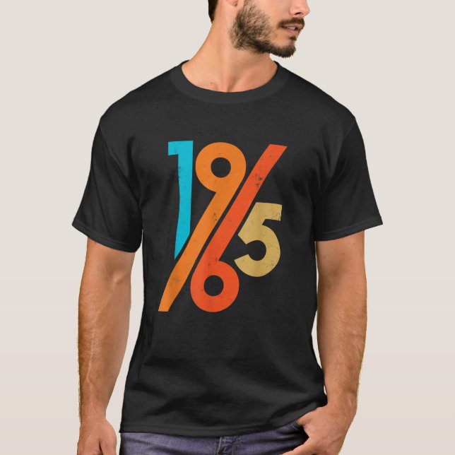 T-shirt Retro Anniversaire 60s Style Vintage 1965 (Devant)