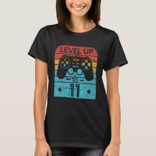 T-shirt Retro Anniversaire Jeu Vidéo 11 Ans Niveau Gamer
