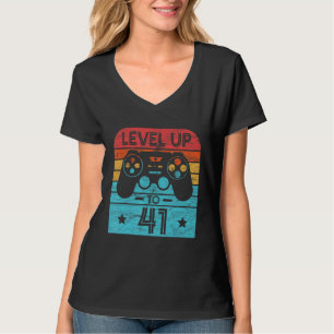 T-shirt Retro Anniversaire Jeu Vidéo 41 Ans Gamer Niveau