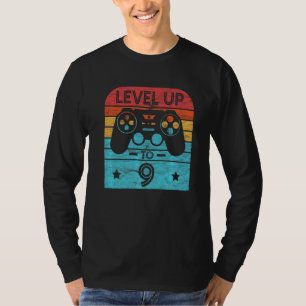 T-shirt Retro Anniversaire Jeu Vidéo 9 Ans Niveau Joueur