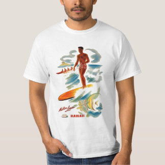 T-shirt Rétro annonce vintage de Hawaïen d'Hawaï de