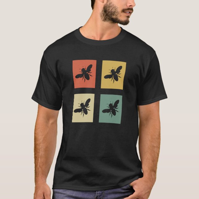 T-shirt Rétro Apiary Nature Beehive Honeycomb Abeilles d'i (Devant)