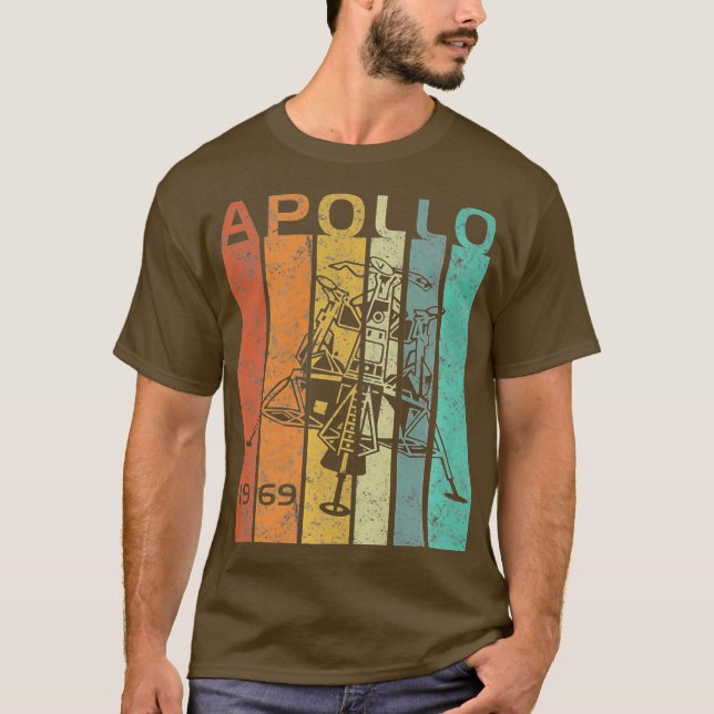 T-shirt Retro Apollo 11 50e Anniversaire Lune Landing (Devant)