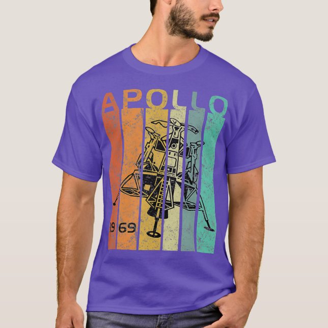 T-shirt Retro Apollo 11 50e Anniversaire Lune Landing (Devant)
