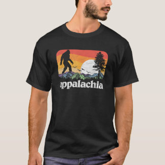 T-shirt Retro Appalachia Bigfoot Mountain Trees Nature Out