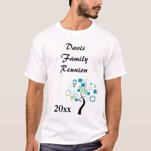 T-shirt Rétro arbre moderne de la Réunion de famille faite
