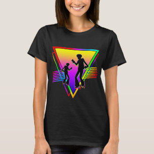 T-shirt Rétro Arc-en-ciel Coloré Danse Danse Vintage