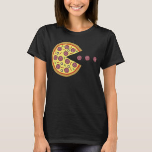 T-shirt Retro Arcade Game Pizza Salami Classique Videogam