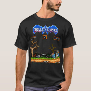 T-shirt RETRO ARCADE Gouls n Ghosts PIXEL ART