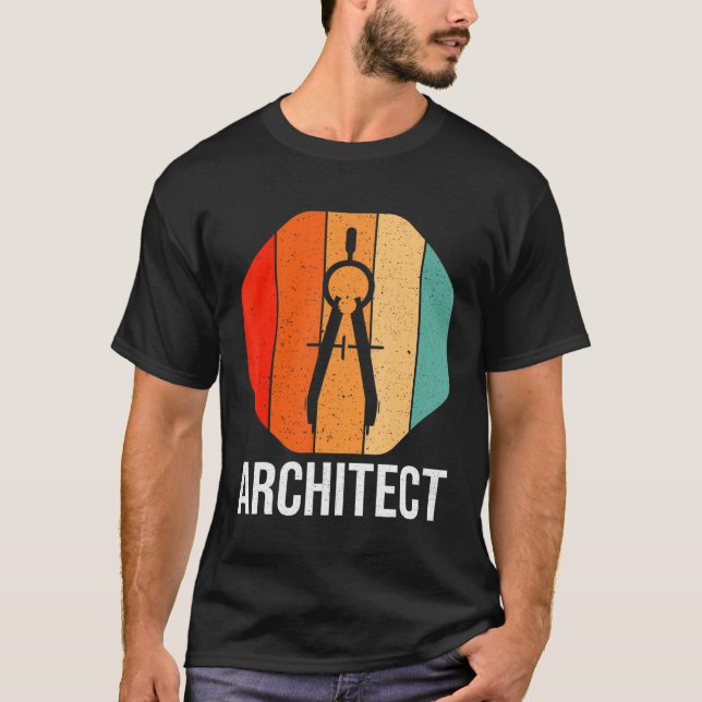 T-shirt Retro Architecte Compass Architecture Cadeaux Étud (Devant)