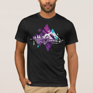 T-shirt Retro Art Boho Copper Mountain Ski