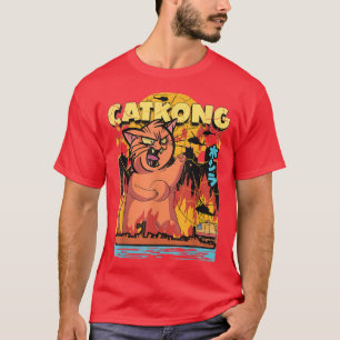 T-shirt Retro Asie Otaku Grunge Japon Monster Cat Kanij Ca