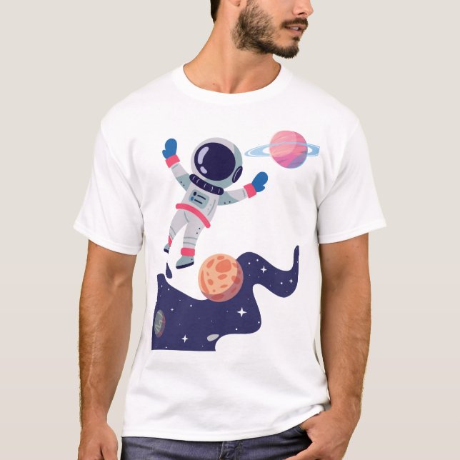 T-shirt Rétro Astronaute – Aventure Spatiale (Devant)