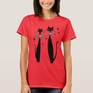 T-shirt Retro Atomique Moyen Siècle Moderne MCM Cool Chat 