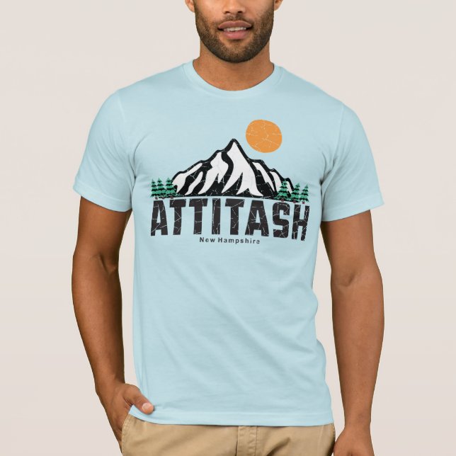 T-shirt Retro Attitash Mountain Ski (Devant)