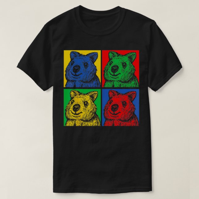 T-shirt Retro Australia Animal Gidea Idea Art Quokka (Design devant)