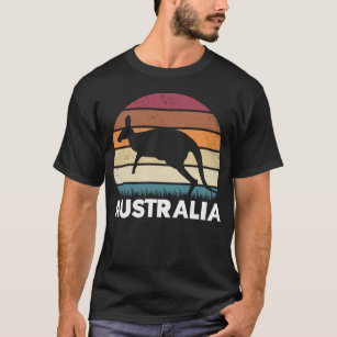 T-shirt Retro Australian Animal saut Kangaroo