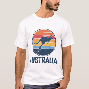 T-shirt Retro Australian Sunset Animal sauter Kangaroo