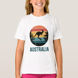 T-shirt Retro Australian Sunset Animal sauter Kangaroo