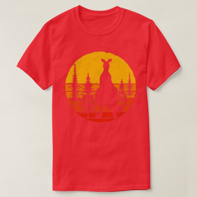 T-shirt Retro Australie Backpacker Zoo Animal Kangaroo (Design devant)