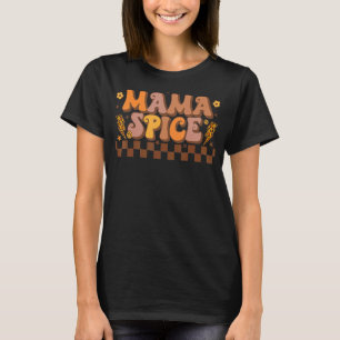 T-shirt Retro Automne Citrouille Thanksgiving Famille Mama
