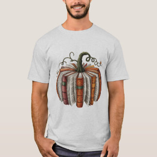 T-shirt Retro automne livre Citrouille PNG : Halloween ens