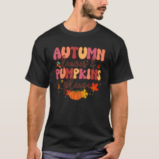 T-shirt Retro Automne Super Feuilles D'Automne Et Places C