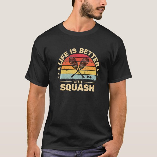 T-shirt rétro avec Squash pour Squash Player (Devant)