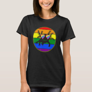 T-shirt Rétro Axolotl Lover Lgbtq Stuff Ado Rainbow Lesbi
