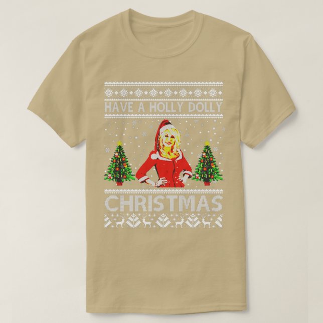 T-shirt Retro Ayez un Holly Dolly Christmas Love Parton Mu (Design devant)