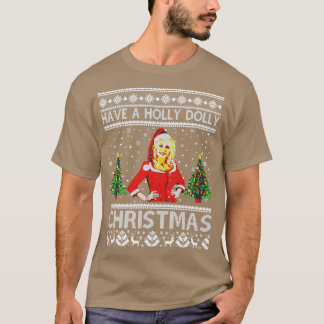 T-shirt Retro Ayez un Holly Dolly Christmas Love Parton Mu