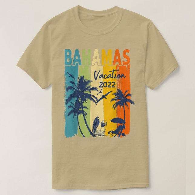 T-shirt Retro Bahamas 2022 Caribe Family Vacation Correspo (Design devant)