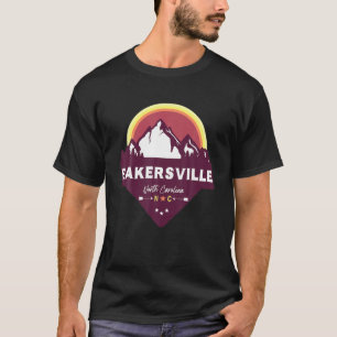 T-shirt Rétro Bakersville Caroline du Nord NC Blue Ridge M
