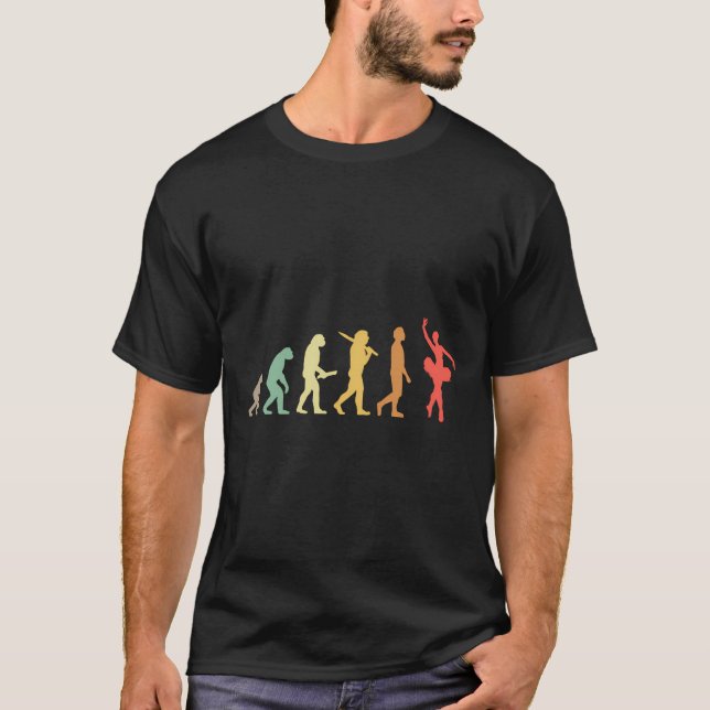 T-shirt Retro Ballet Evolution Cadeau Pour Ballerinas Ball (Devant)