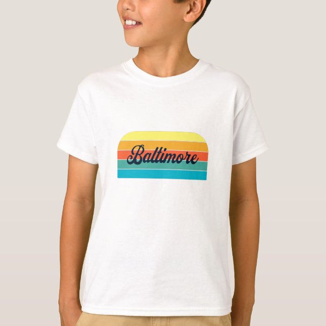 T-shirt Retro Baltimore (Devant)