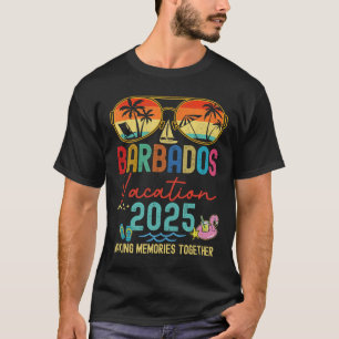T-shirt Retro Barbados Vacation 2025 Memories Matching Gro