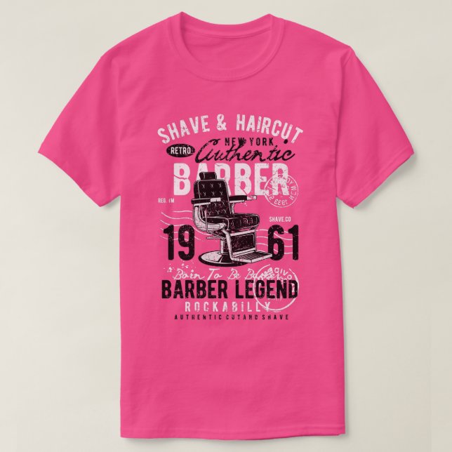 T-shirt Retro Barber Président (Design devant)