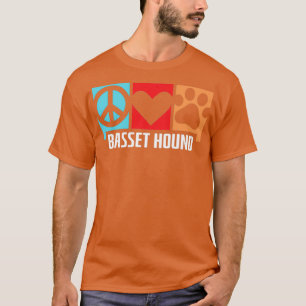 T-shirt Retro Basset Hound Cadeau Chig Paw Amoureux des an