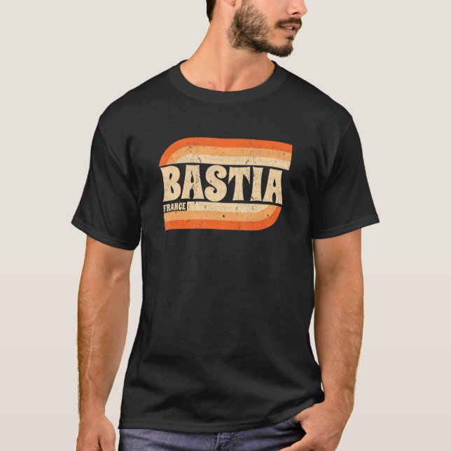 T-shirt Rétro Bastia France (Devant)