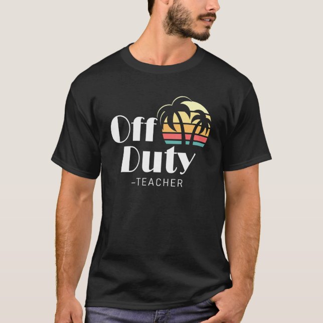 T-shirt Retro Beach Palm Trees coucher de soleil - Enseign (Devant)