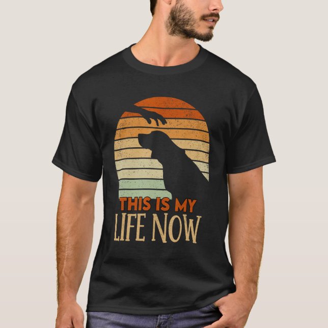 T-shirt Retro Beagle This is My Life Now (Devant)
