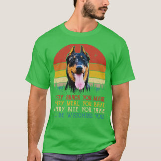 T-shirt Retro Beauceron Chaque Snack Que Vous Faites Chaqu
