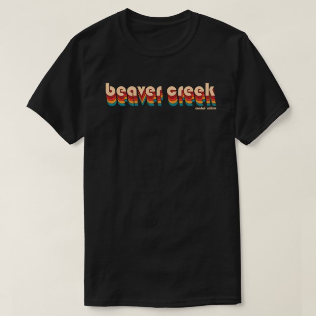 T-shirt Retro Beaver Creek Ski Adventure (Design devant)
